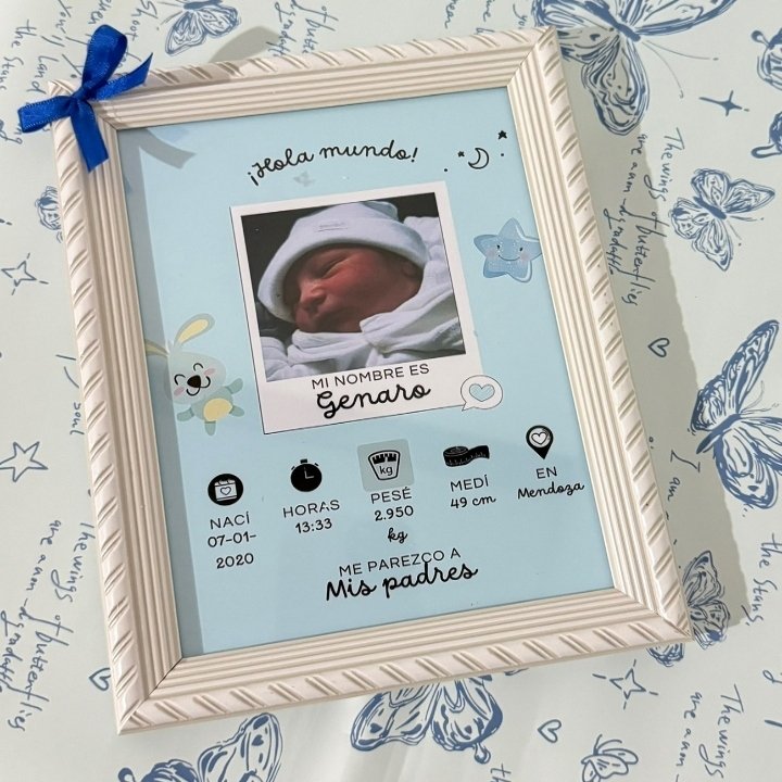 Cuadro Nacimiento Bebé foto 1